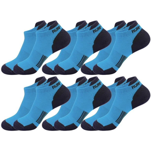 6 pares de calcetines de algodón para hombre, de malla poco profunda, transpirables y absorbentes del sudor, para fitness y correr.