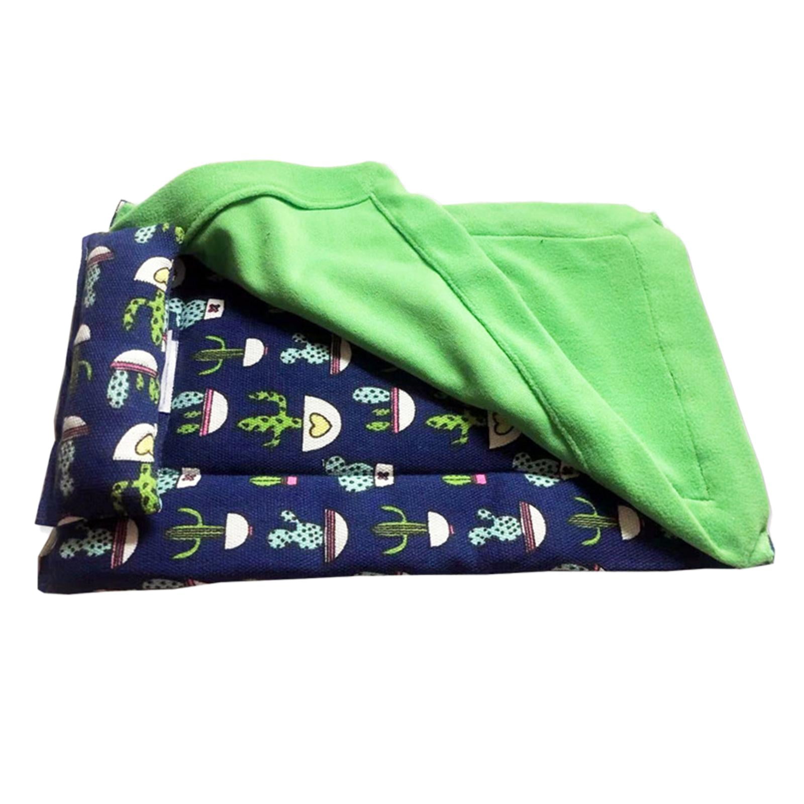 Saco De Dormir Para Reptiles Con Almohada Y Manta Bearded Dragon Hideout Habitat Azul Y Verde