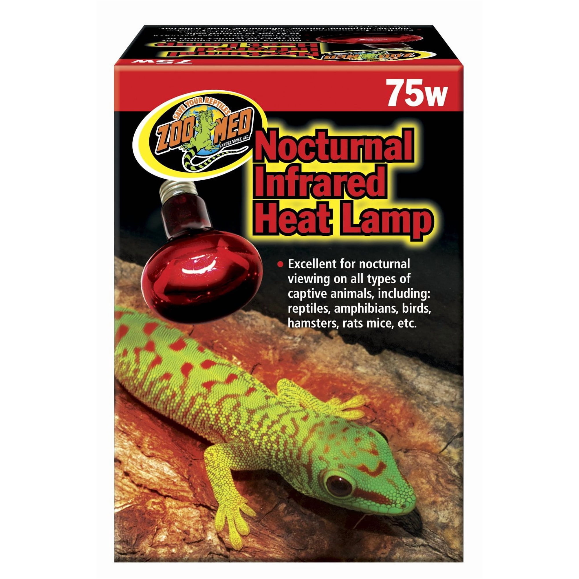 Lámpara de Calor Incandescente Infrarroja Nocturna Zoo Med 75W