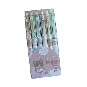 Total Click - Set 6 Lapices Boligrafos De Tinta Negra Diseños Colores
