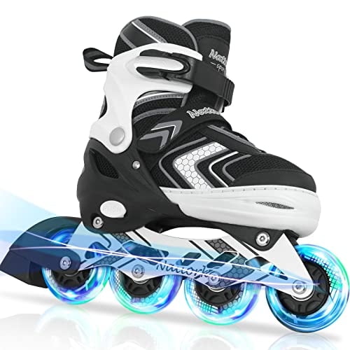 Patines Nattork Blades para niños con ruedas completamente iluminadas, patines en línea ajustables p