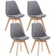 thumbnail image 1 of Pack 4 Sillas Para Comedor Tulip Tapiz Lino Base Madera - Gris, 1 of 3