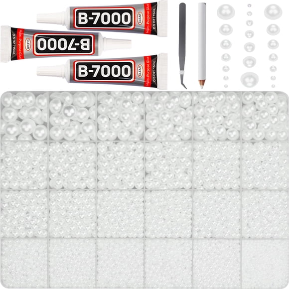 Perlas para Manualidades Worthofbest 17000 piezas Tamaños Mixtos Plano