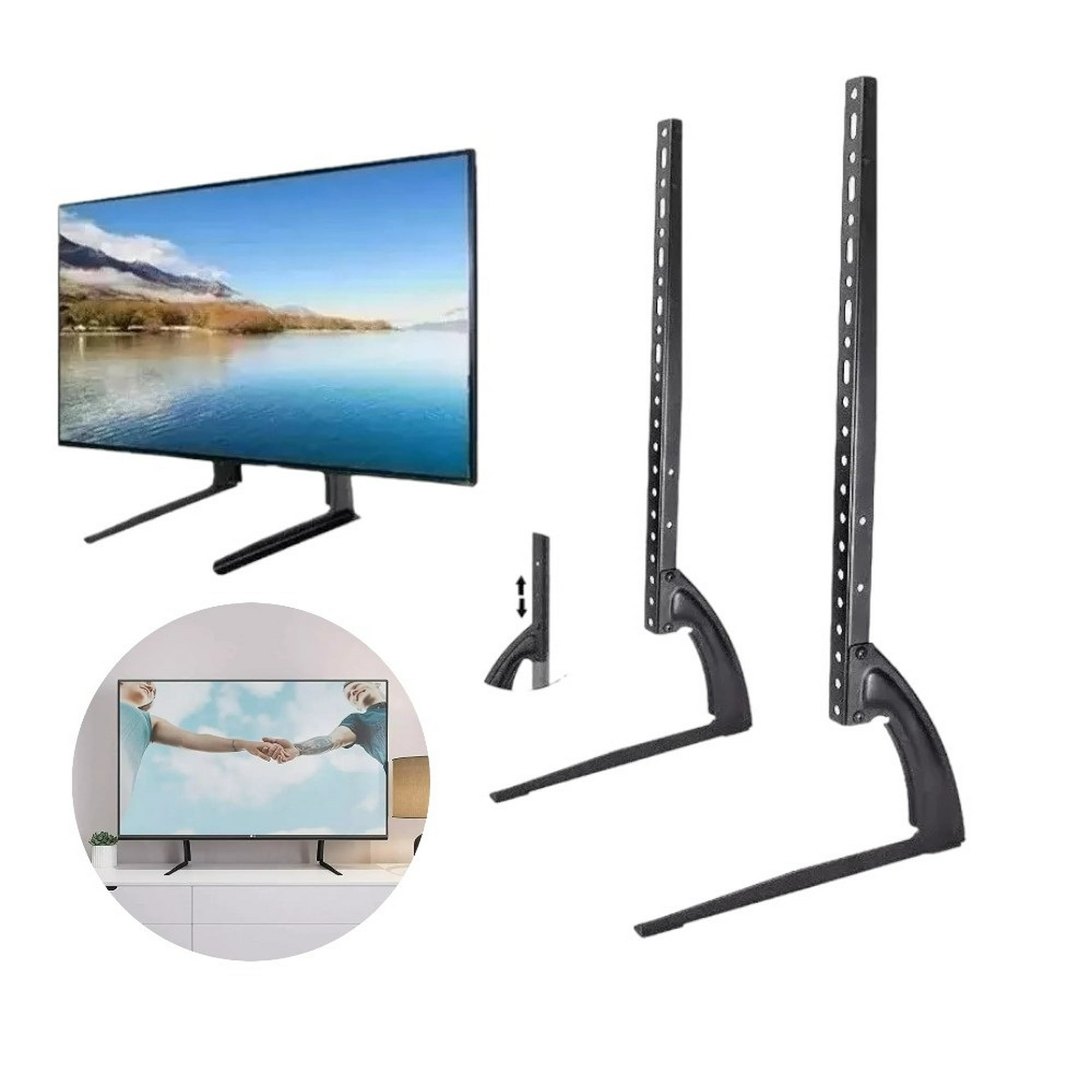 Genérico - Soporte Base Tv Sobre Mesa Universal De 37 A 75 Pulg Color Negro