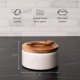 thumbnail image 3 of Salero Cork Mill de mármol, 0,75 tazas, 4 x 4 x 2,13 in, 3 of 3