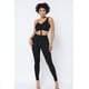 thumbnail image 1 of Top Corto Fruncido Ajustable con Tiras de Malla y Leggings con Paneles Laterales Transparentes, 1 of 5
