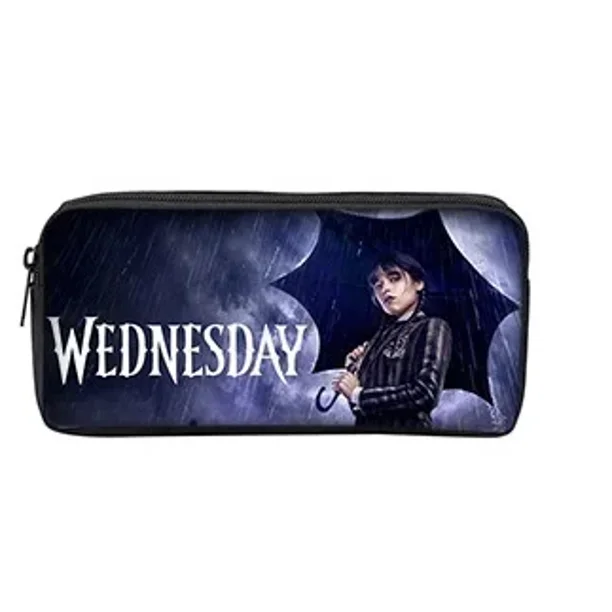 3PC/set Wednesday Addams Backpack Nevermore Academy Primary Middle School Students Boys Girls Schoolbag Cartoon Bag Mochila