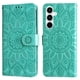 thumbnail image 1 of Funda tipo cartera FOXDOCK para Samsung Galaxy A35 , diseño girasol en relieve, cuero PU, cierre magnético, soporte y tarjetero, 1 of 5