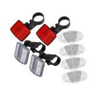 Magideal - Reflectores De Bicicleta Delanteros Y Traseros, Visibilidad Nocturna Mejorada, Reflectores De Bicicleta Fáciles De Instalar Para Bicicletas De Montaña 4 Reflectores Delanteros Y Traseros