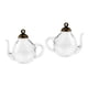 thumbnail image 2 of 2Pcs Mini Tetera Botella De Cristal Vacía Deseando Vial Colgante Charms Craft Brass, 2 of 5