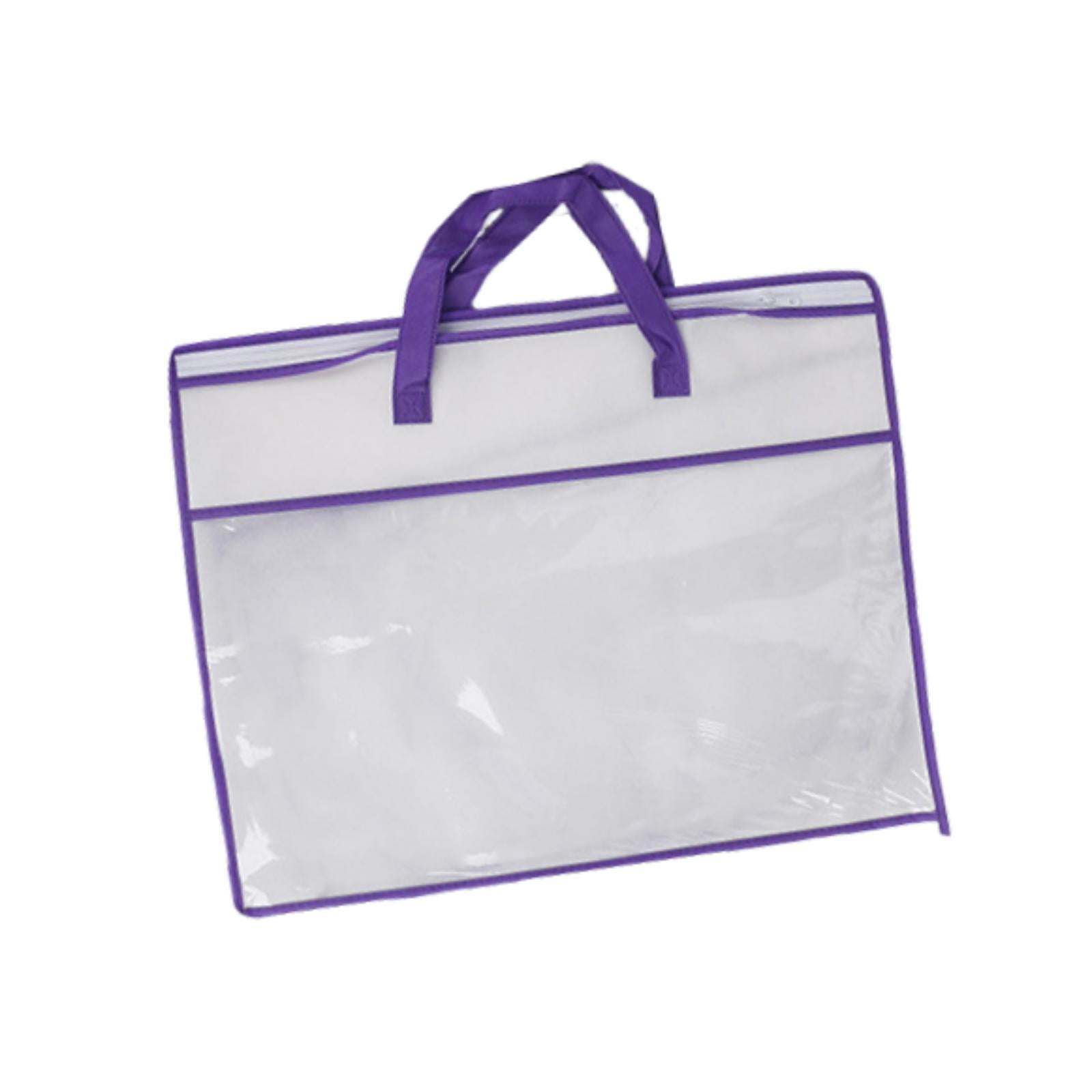 Magideal - Bolsa De Almacenamiento Para Mantas, Organizador De Ropa, Contenedor Con Cremallera, Bolsa De Almacenamiento Para Edredón, Organizador De Armario Para Borde Violeta