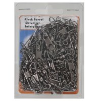 Silver Wave - Destorcedor Con Snap Para Pesca Negro #4 En Bolsa De 100Unid