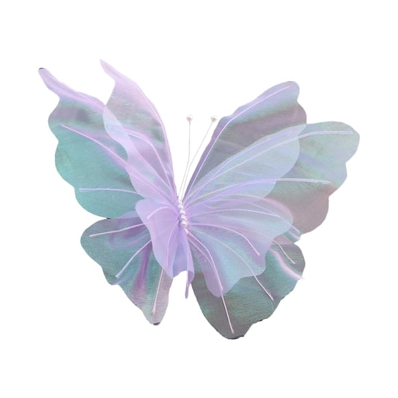 Hilo De Seda Mariposa Artificial Gasa Gigante Mariposa Falsa Para Manualidades De Boda Violeta