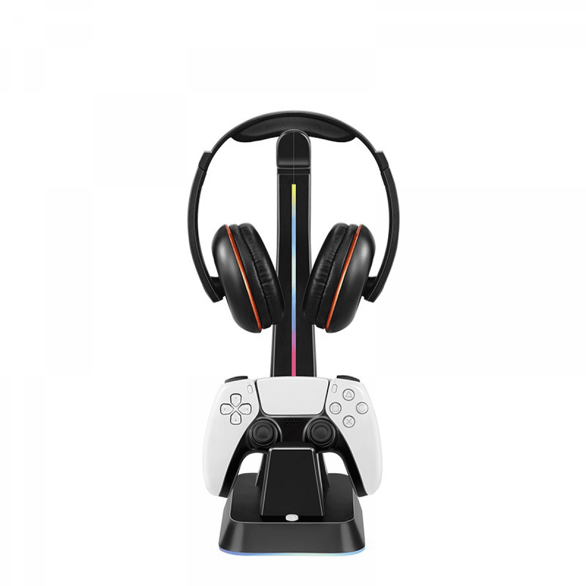 Genérico - Base De Carga Para Mandos De Juegos Multiplataforma Con Modos De Iluminación Led, 2 Puertos Usb, Sistema De Carga Inteligente Compatible Con Mandos Ps5/ps4/xbox/switch Pro-para Ps5