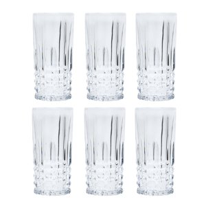 Allegra - Display 6 Vasos Altos Modelo Birmingham De 360Ml Trago Jugo