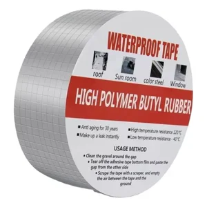 Genérico - Adhesivo Cinta Tapagotera Techo Tubería Sellador Impermeable Filtración De Gotera Butilo Térmica 10 Cm * 5 M