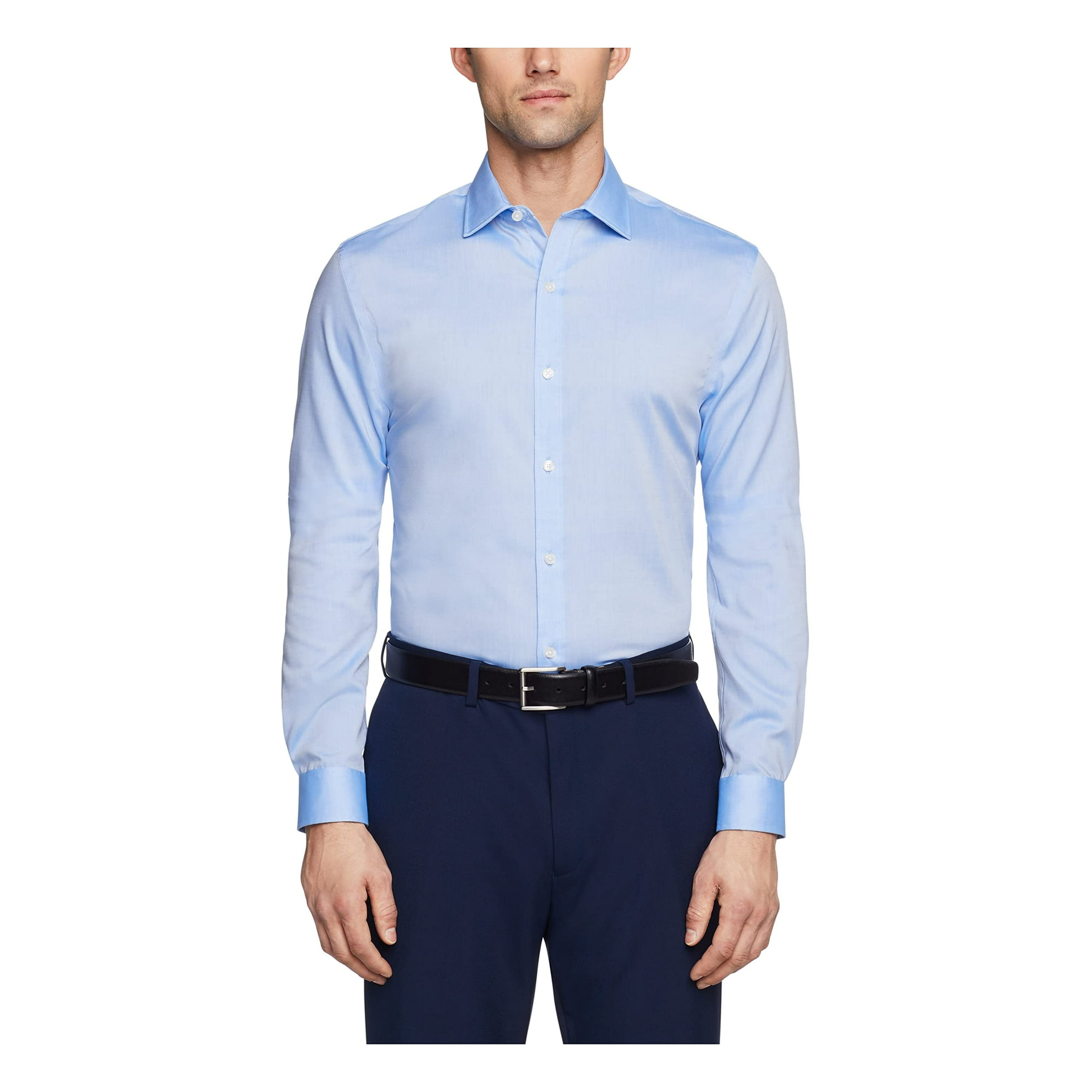 Camisa De Vestir Tommy Hilfiger Slim Fit, No Planchar, Para Hombre, Azul