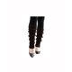 thumbnail image 1 of Calentadores de Piernas de Punto Acanalado para Mujer INSPIRE CHIC Sobre la Rodilla con Puño con Volantes para Invierno Marrón Oscuro, 1 of 6