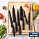 thumbnail image 4 of Juego de cuchillos Gourmetop, acero inoxidable, titanio negro, 6 piezas, 4 of 7