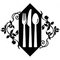 Rienda Libre Graphics - Decomural Knife Fork Spoon Floral Design Ws-17211