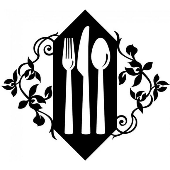 Decomural Knife Fork Spoon Floral Design WS-17211