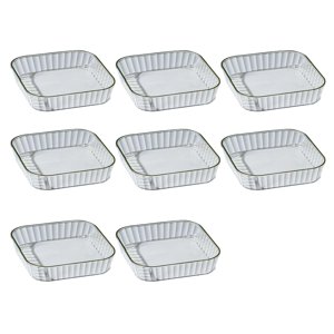 Bothyi - Plato Pequeño, Vajilla, Plato Para Aperitivos De Frutas, Plato De Pepinillos Reutilizable Para El Hogar, Blanco Transparente