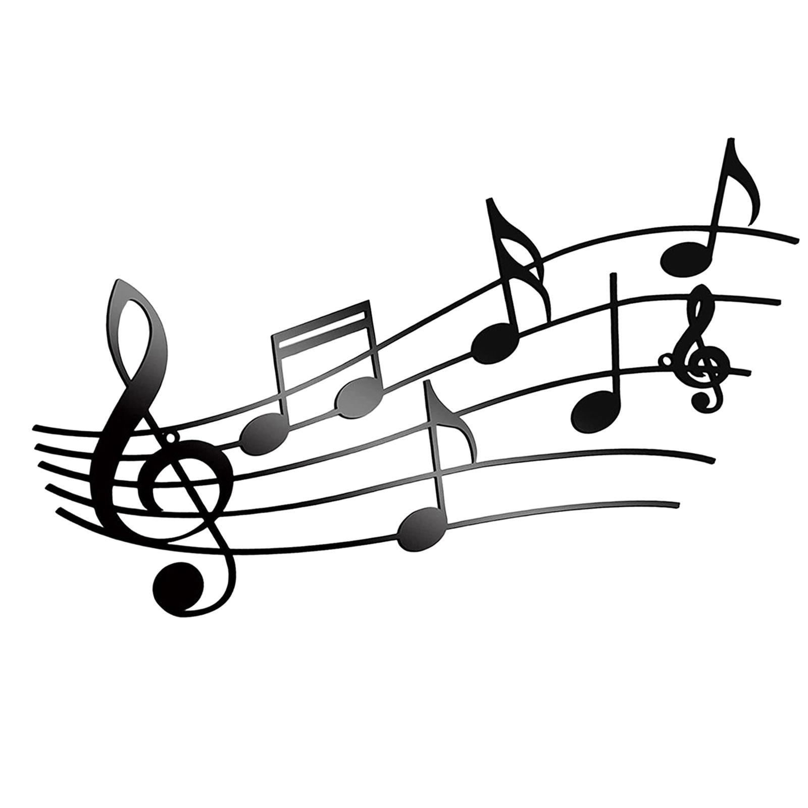 Bothyi - Adorno Colgante De Pared Con Nota Musical, Arte De Pared, Regalo Para Amantes De La Música, Adorno De Hierro, 500mm X 268mm
