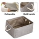 thumbnail image 3 of Cesta de almacenaje contenedor plegable de lino de algodón, color gris, 3 of 5