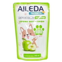 Aileda - Recarga Para Jabón Espuma De Manos 250 Ml Aroma De Manzana Destinado A Niños