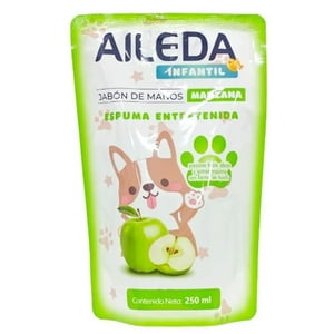 Aileda - Recarga Para Jabón Espuma De Manos 250 Ml Aroma De Manzana Destinado A Niños