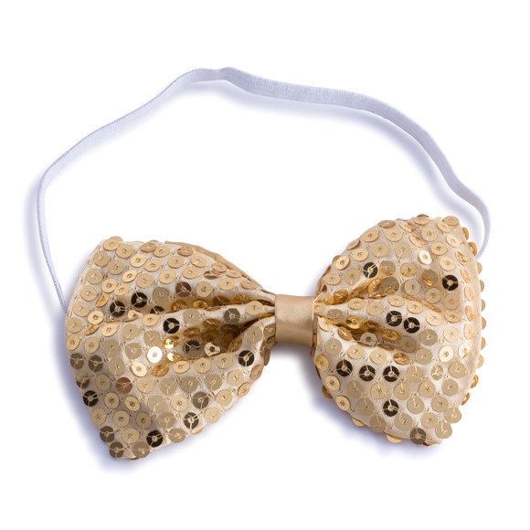 Pajarita Dress Up America con lentejuelas para adultos y adolescentes, color dorado