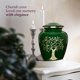 thumbnail image 4 of Urna funeraria Trupoint Memorials Tree of Life, color verde, tamaño grande, 4 of 7