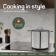 thumbnail image 3 of Olla alta Emporio Kitchen de acero inoxidable de 24 cuartos con tapa, 3 of 8