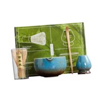 Bothyi - 4X Japones Matcha Tea Set De Cerámica Matchaop Para Amantes Del Té Room De Té De Regalo Azul