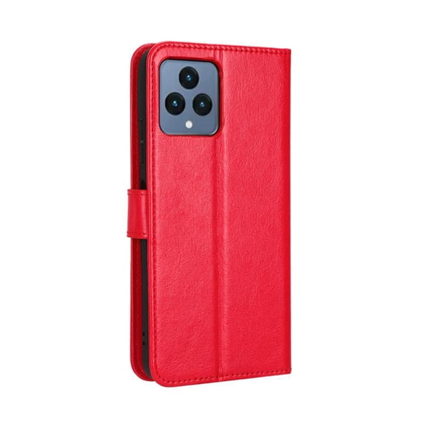 Funda tipo libro para T-Mobile Revvl 6 5G, cartera todo‑en‑uno, funda multifuncional con tarjetero y correa de muñeca desmontable