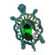 thumbnail image 4 of tortuga cristal broche tortuga rhinestone pin animal decorativo pin verde, 4 of 5