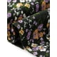 thumbnail image 5 of Agnes Orinda Blusas Florales de Talla Grande para Mujer con Cuello de Corazón, Manga Corta, Dobladillo con Volantes, Espalda Fruncida, Casual de Verano, Babydoll, Talla 1X, Negro, 5 of 6