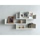 thumbnail image 1 of Set triple repisas flotantes corchete blancas, 1 of 2