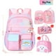 thumbnail image 1 of Kawaii Elementary Student Backpack Starry Rainbow Bookbag Large Capacity Schoolbag Set Multifunction School Bags for Children, 1 of 3