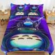 thumbnail image 1 of x392 My Neighbor Totoro Bed Duvet Cover Microfiber Bedding Sets 3D Printed Lightweight 3 Piece Comforter Sets, 1 Duvet Cover And 2 Pillow Shams for Kids Boys Girls 90"x90" jn392, 1 of 5