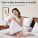 thumbnail image 3 of Juego de 2 almohadas de cama con plumas de ganso y plumas de ganso de la costa del Pacífico, 3 of 9