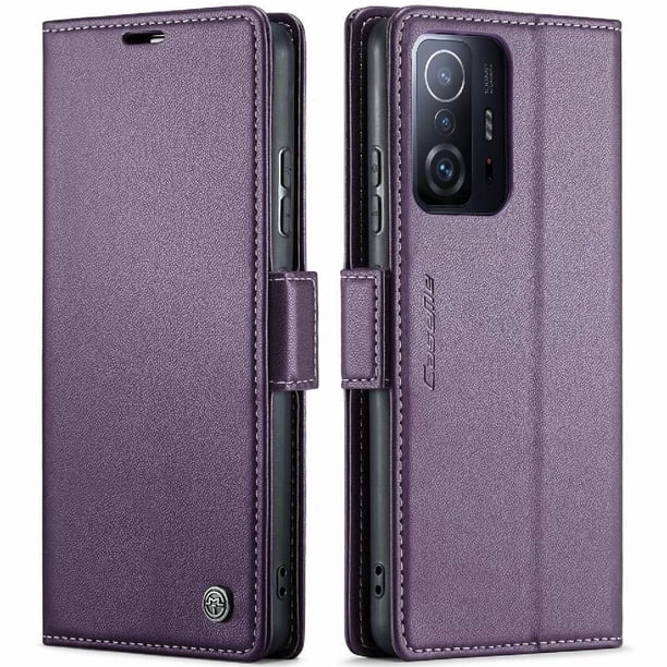 CaseMe tipo cartera Xiaomi 11T/11T Pro con cierre magnético, RFID, tarjetero, soporte, carga inalámbrica