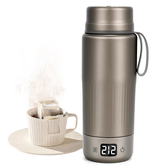 Hervidor eléctrico portátil YANWEI 380 ml 110‑240 V gris titanio