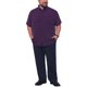 thumbnail image 2 of INSPIRE CHIC Regreso a Clases Camisas de Negocios de Manga Corta con Bolsillo en el Pecho para Hombres Grandes y Altos 4XL Púrpura Oscuro, 2 of 5
