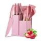 thumbnail image 3 of Kit Avanzado De Utensilios De Cocina De Silicona En Color Rosa - Resistentes Al Calor Con Mangos De Madera, 3 of 4