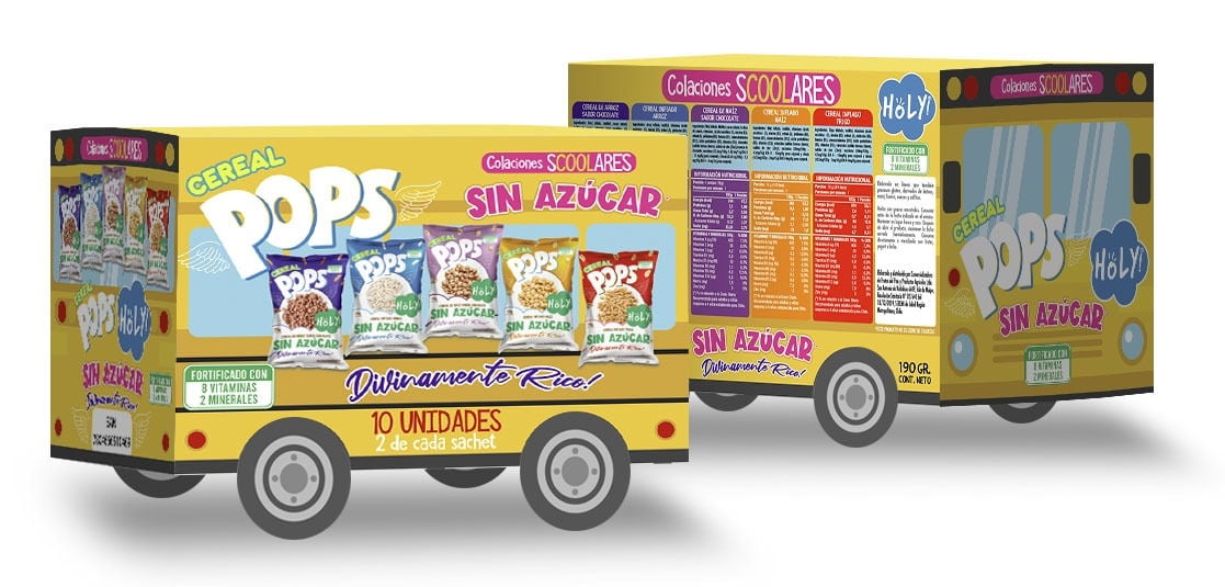 Holy - Cereal Inflados Sin Azúcar Bus Escolar Pack 10 Un