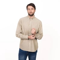 Truval - Camisa Oxford Chambray Slim Fit Coral Xl