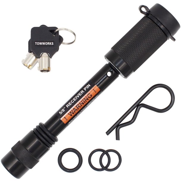 Candado de enganche para remolque TowWorks 79631, único, con llave, 5/8 y 3,25 cm de ancho
