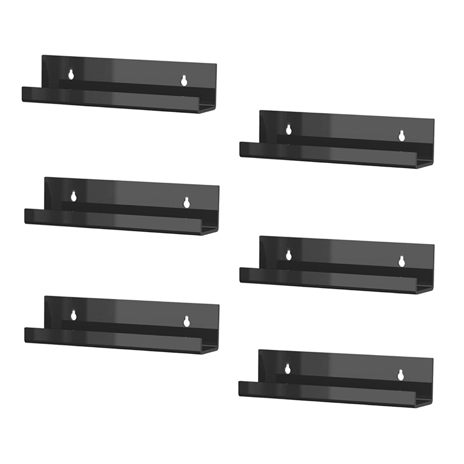 Magideal - Estantes De Exhibición De Discos De Vinilo De 6 Piezas, Soporte De Exhibición De Pared De Acrílico Para Decoración Del Hogar, Álbum, Cd, Decoración De