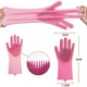 thumbnail image 4 of Guantes de esponja para lavar platos, de silicona, reutilizables, resistentes al calor, para limpieza del hogar, cocina, baño, lavado de coches. 1 par., 4 of 5